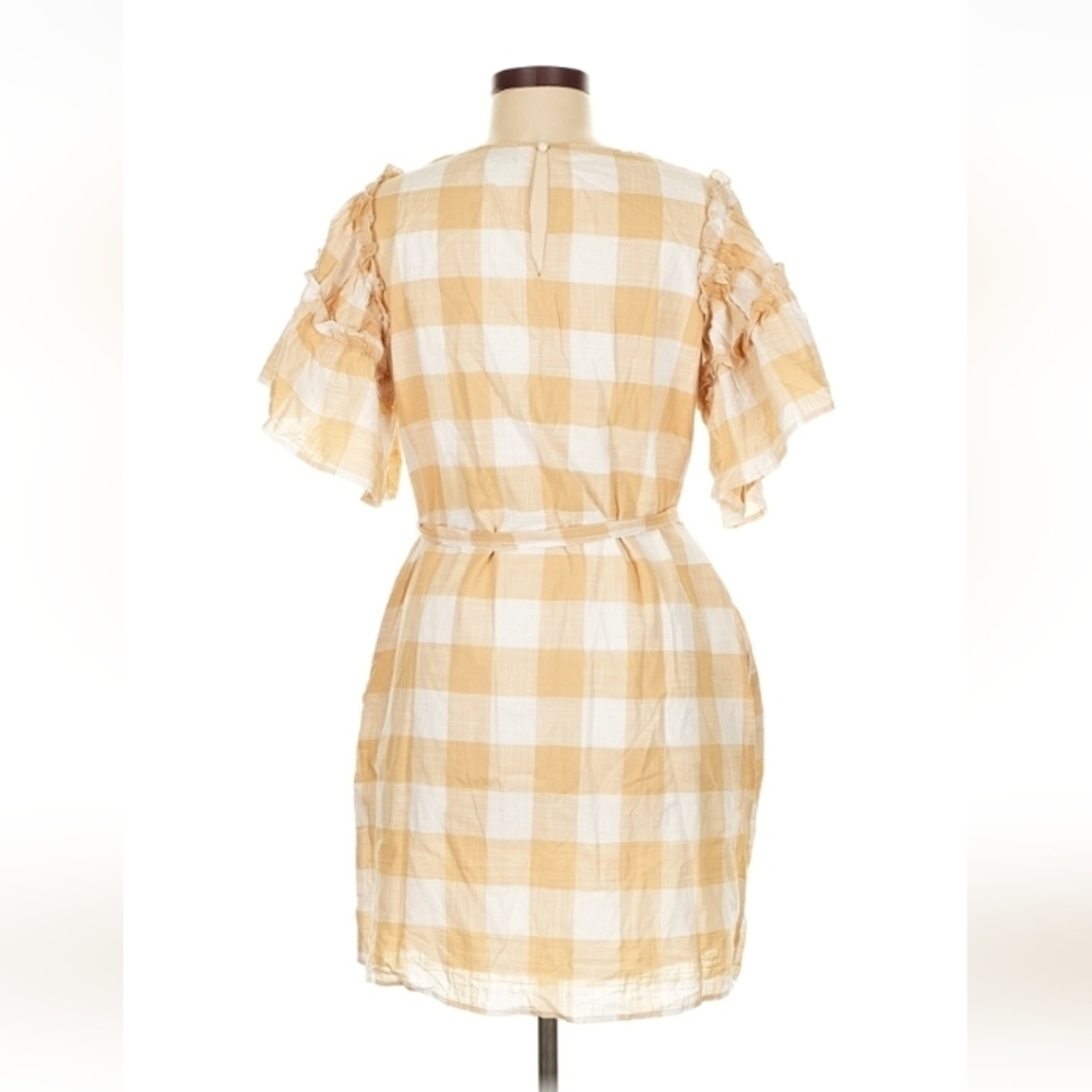 Who What Wear Yellow Gingham Dress M $32 Retail - Picture 4 of 7